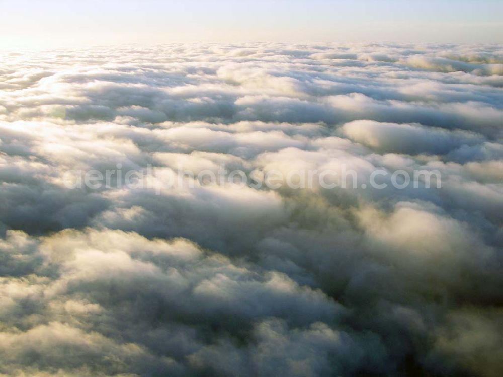 Aerial photograph Brand - 14.11.2004 Sonnenuntergang über den Wolken bei Brand / Brandenburg