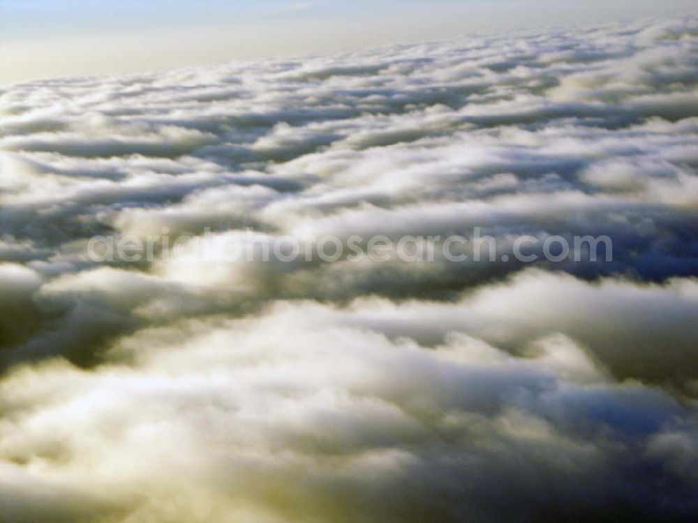 Aerial photograph Brand - 14.11.2004 Sonnenuntergang über den Wolken bei Brand / Brandenburg