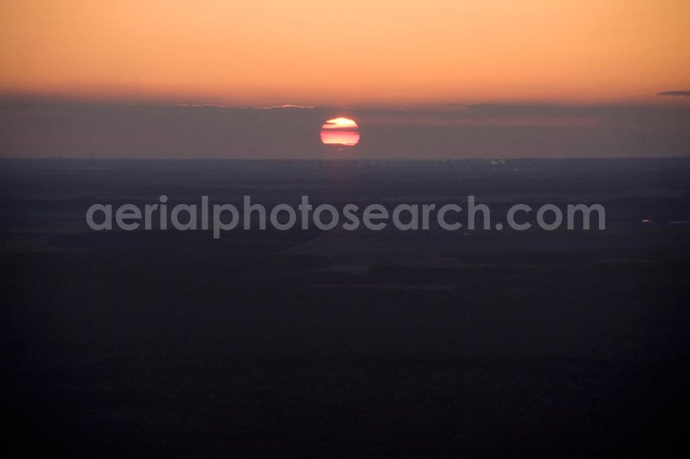 Aerial photograph Luckenwalde - Sonnenuntergang in Luckenwalde Brandenburg. sunset over Luckenwalde in Brandenburg.