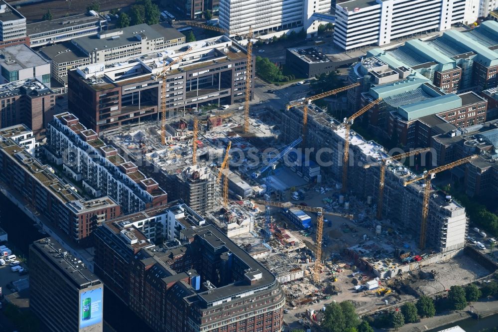 Aerial photograph Hamburg - Construction site to build a new multi-family residential complex Nagelsweg - Sonninstrasse in Hamburg, Germany