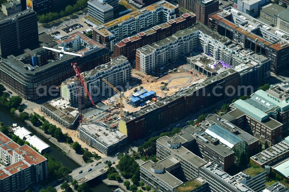 Aerial photograph Hamburg - Construction site to build a new multi-family residential complex Nagelsweg - Sonninstrasse in Hamburg, Germany