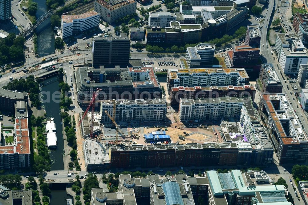 Hamburg from the bird's eye view: Construction site to build a new multi-family residential complex Nagelsweg - Sonninstrasse in Hamburg, Germany