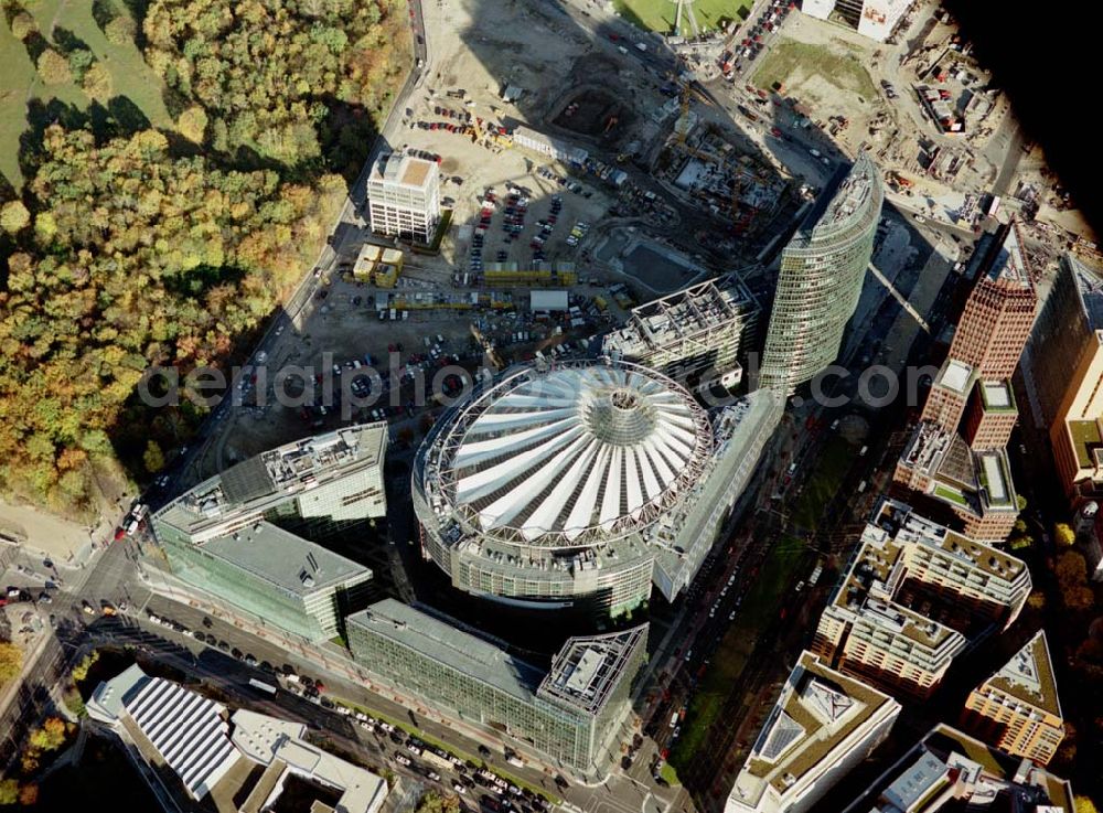 Aerial image Berlin - Tiergarten - SONY-Center am Potsdamer Platz