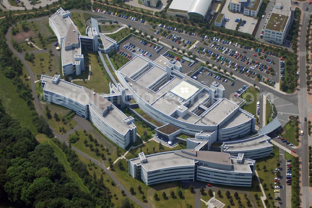 Weimar from the bird's eye view: Blick auf das Sophien- und Hufeland-Klinikum in Weimar. Sophien- und Hufeland-Klinikum gGmbH, Henry-van-de-Velde-Straße 2, 99425 Weimar, Prokurist Herr Tomas Kallenbach, Tel.: 03643/ 57-0