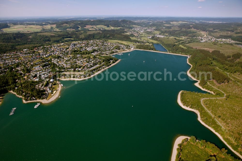 Sundern from the bird's eye view: View of the Sorpesee in Sundern in the state of North Rhine-Westphalia