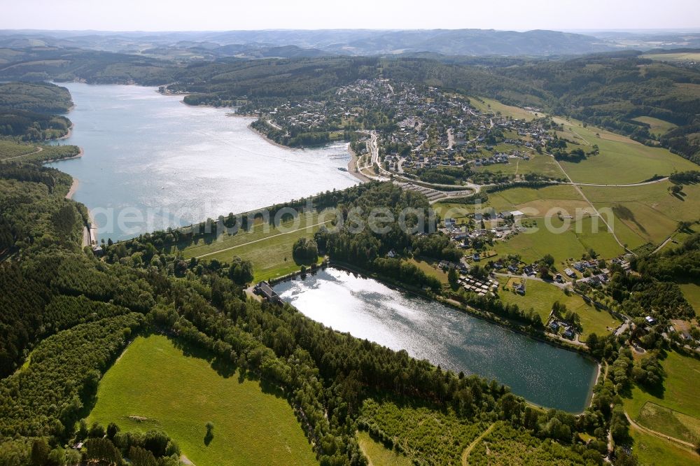 Aerial image Sundern - View of the Sorpesee in Sundern in the state of North Rhine-Westphalia