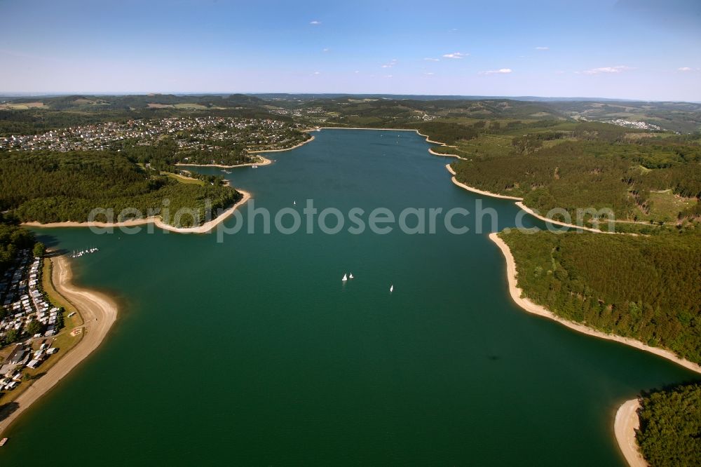 Aerial image Sundern - View of the Sorpesee in Sundern in the state of North Rhine-Westphalia