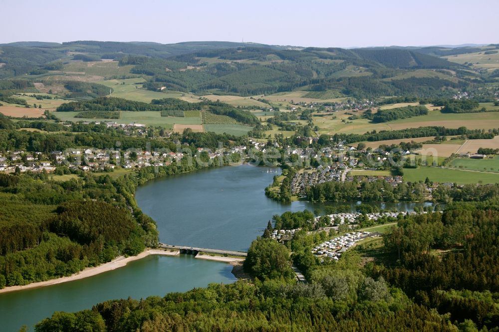 Aerial photograph Sundern - View of the Sorpesee in Sundern in the state of North Rhine-Westphalia