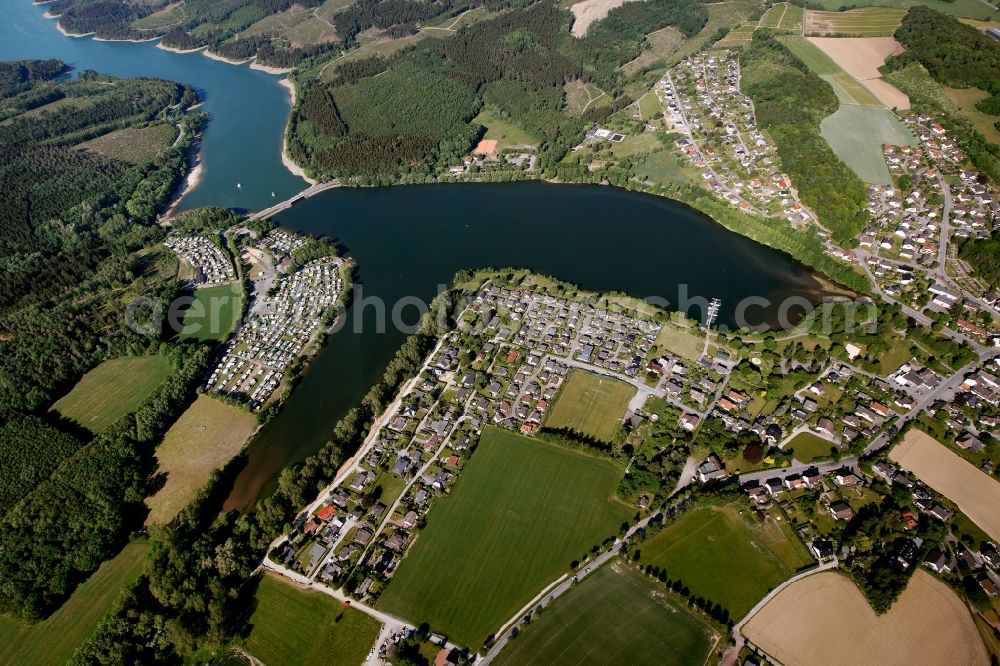 Aerial photograph Sundern - View of the Sorpesee in Sundern in the state of North Rhine-Westphalia