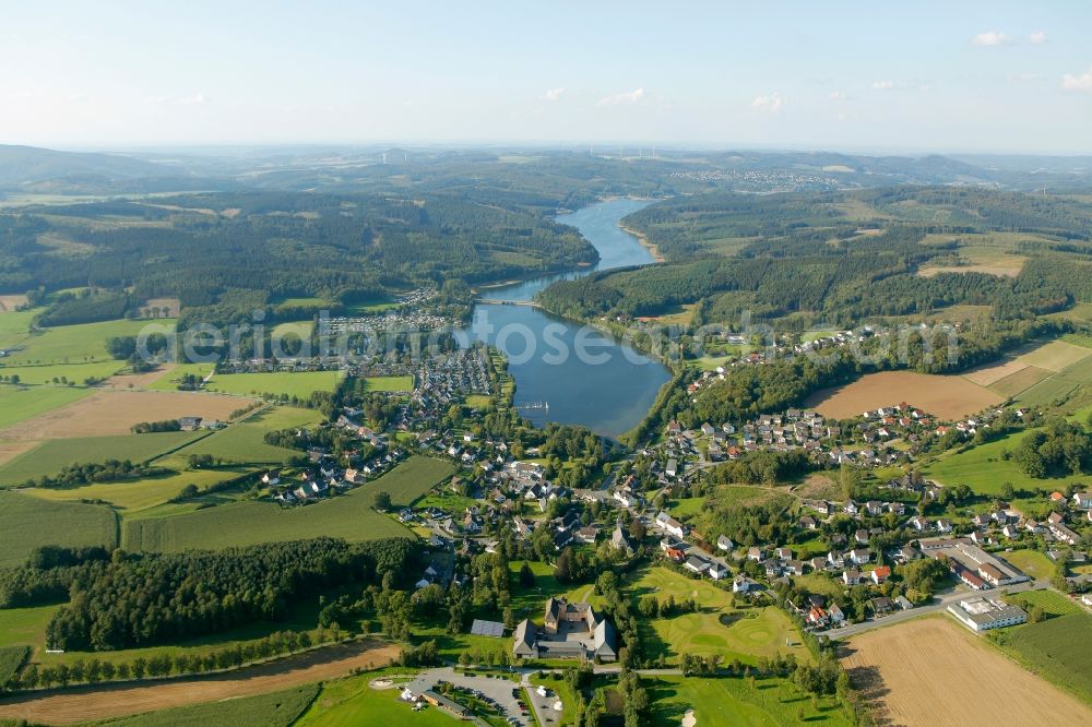 Aerial photograph Sundern - View of the Sorpesee in Sundern in the state of North Rhine-Westphalia