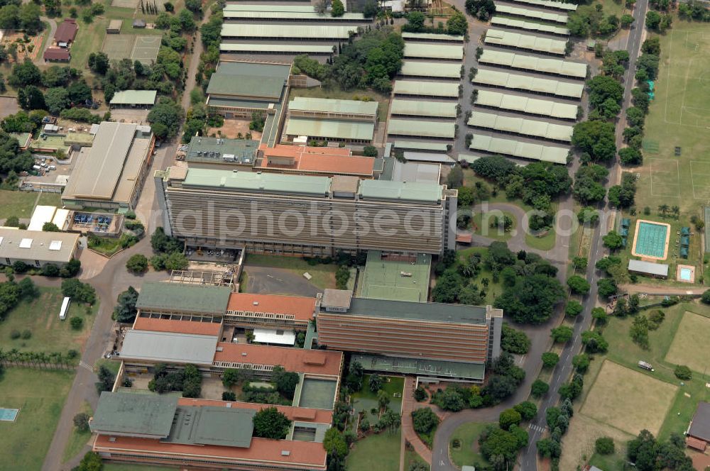 Pretoria from the bird's eye view: Das Gelände des South African Bureau of Standards ( SABS ). Das SABS ist das öffentlich-rechtliche Normungsinstitut für Standards und Servicequalität. The site of the South African Bureau of Standards (SABS).