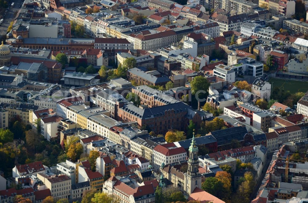 Aerial image Berlin OT Mitte - View of the Spandauer Vorstadt in the district of Mitte in Berlin