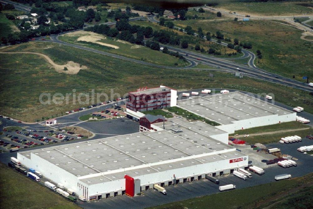 Mittenwalde / BRB from above - Spar-Logistikzentrum vor dem Schönefelder Kreuz bei Mittenwalde (Brandenburg) 1995