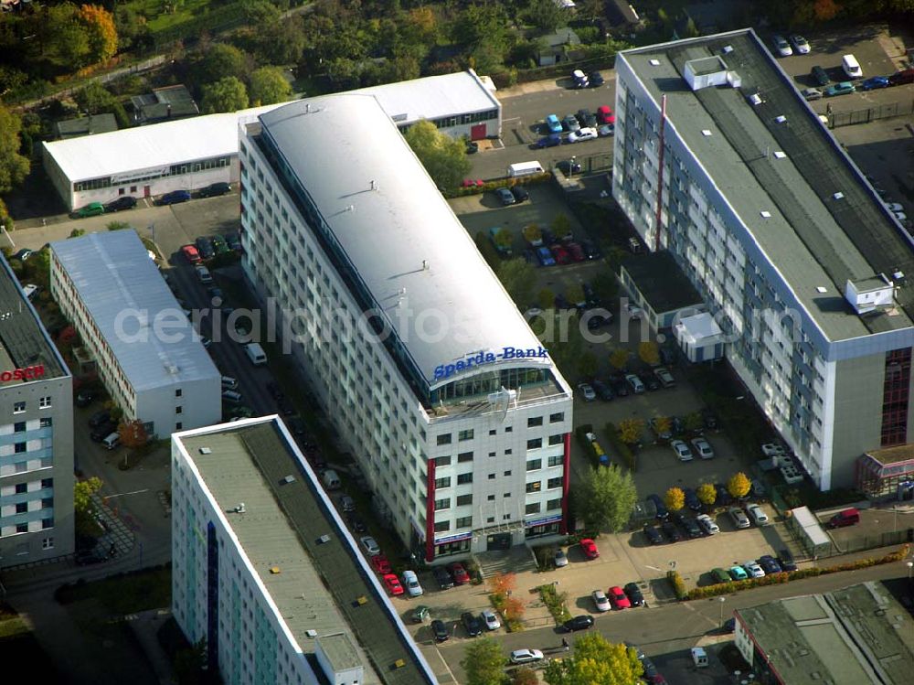 Berlin-Friedrichshain from above - 20.10.2004 Sparda-Bank Berlin eG Storkower Str. 101 A 10407 Berlin