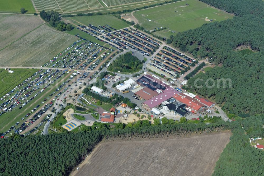 Klaistow from the bird's eye view: Leisure Centre - Amusement Park, Spargel- und Erlebnishof Klaistow in the state Brandenburg