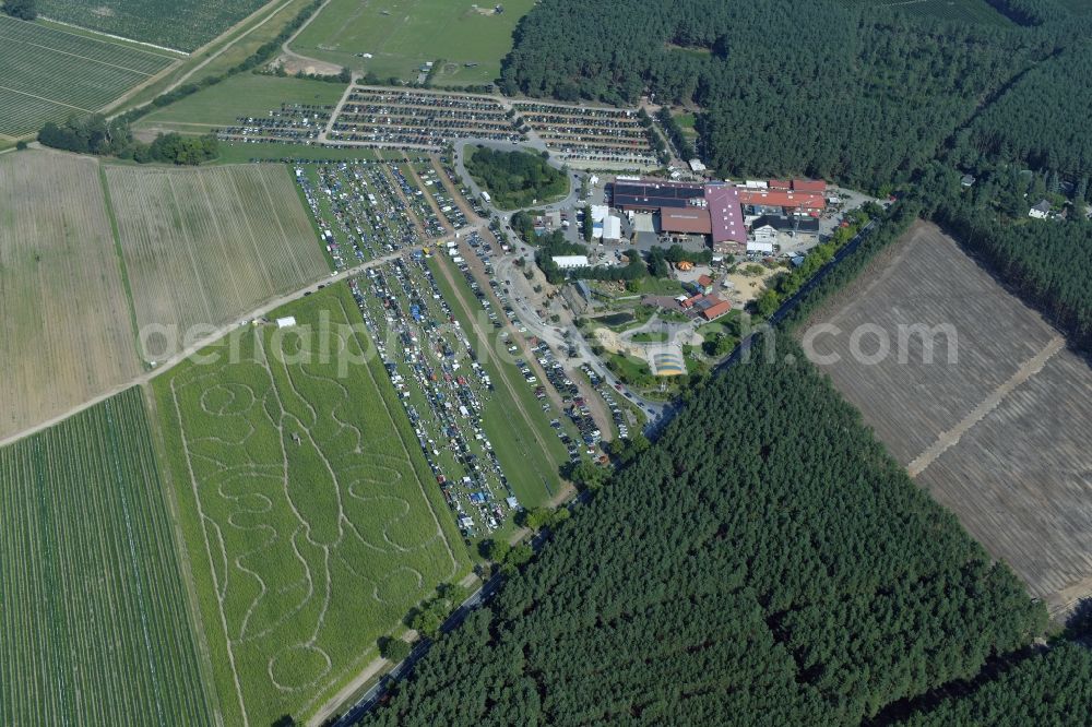 Aerial image Klaistow - Leisure Centre - Amusement Park, Spargel- und Erlebnishof Klaistow in the state Brandenburg