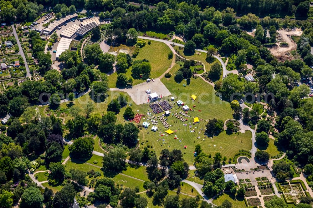 Aerial photograph Dortmund - Sparkassen-A-cappella-Festival on the grounds of the Westfalenpark Dortmund in Dortmund in the federal state of North Rhine-Westphalia, Germany