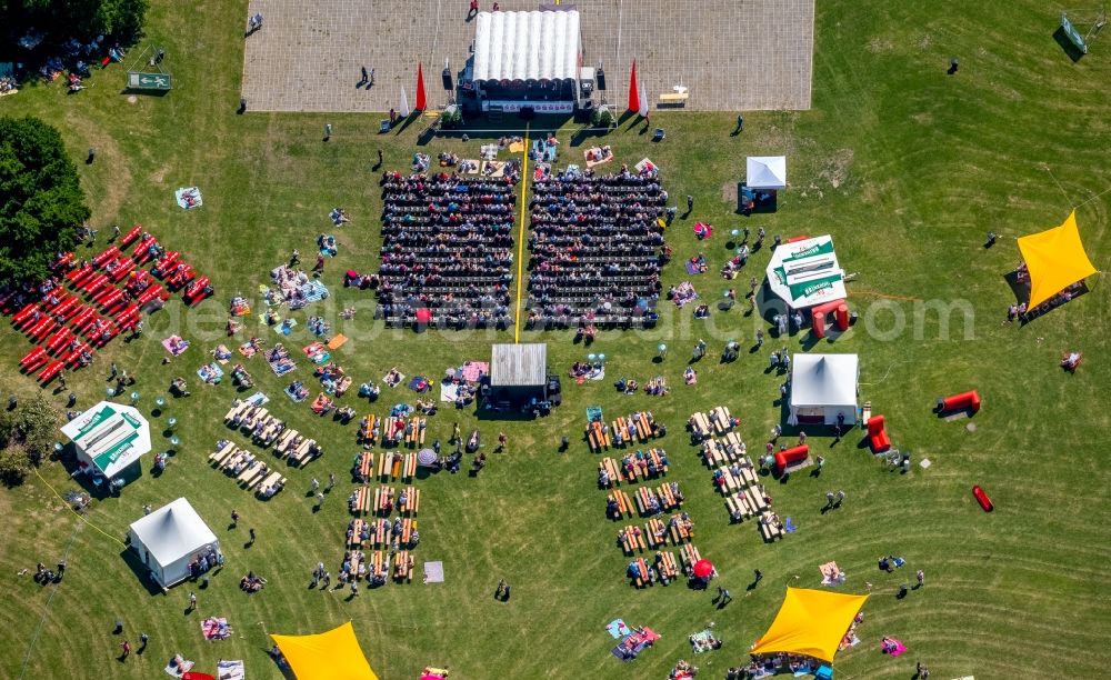 Dortmund from above - Sparkassen-A-cappella-Festival on the grounds of the Westfalenpark Dortmund in Dortmund in the federal state of North Rhine-Westphalia, Germany