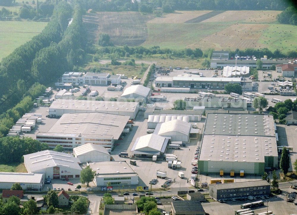 Aerial image Potsdam - Freight forwarding building a logistics and transport company Krage Potsdam GmbH Am Buchhorst in Potsdam in the state Brandenburg