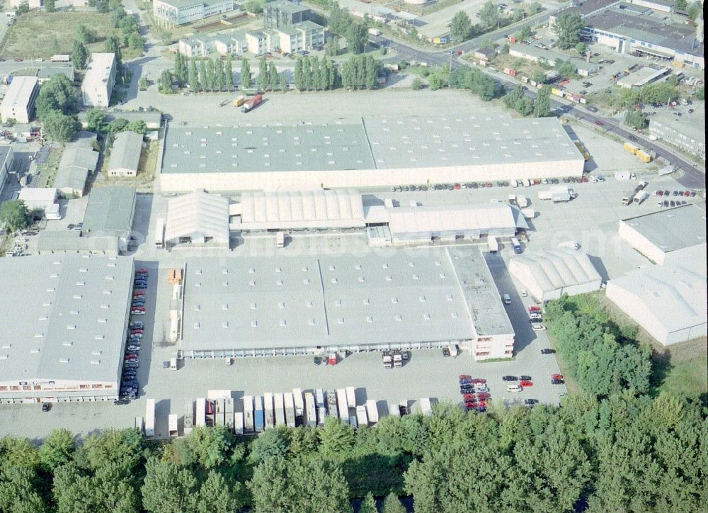 Potsdam from the bird's eye view: Freight forwarding building a logistics and transport company Krage Potsdam GmbH Am Buchhorst in Potsdam in the state Brandenburg