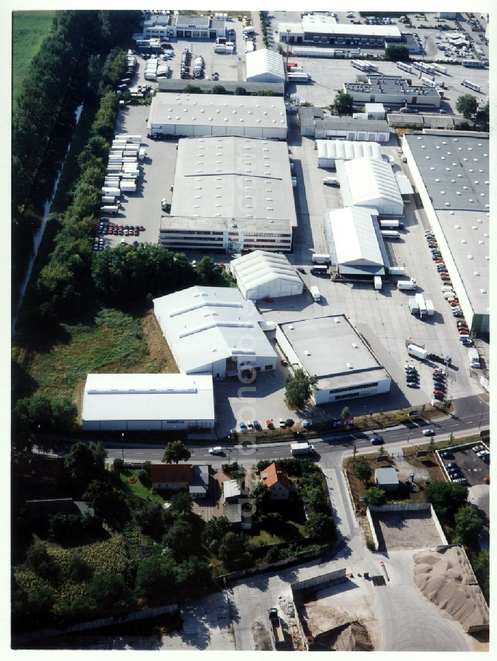 Aerial photograph Potsdam - Freight forwarding building a logistics and transport company Krage Potsdam GmbH Am Buchhorst in Potsdam in the state Brandenburg