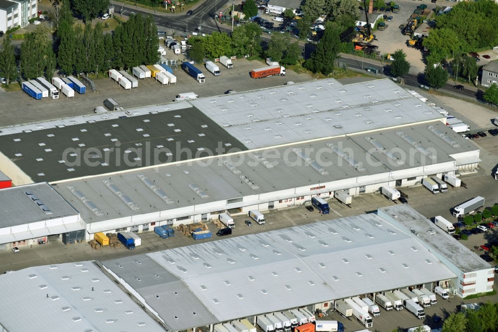 Potsdam from the bird's eye view: Freight forwarding building a logistics and transport company Krage Potsdam GmbH Am Buchhorst in Potsdam in the state Brandenburg