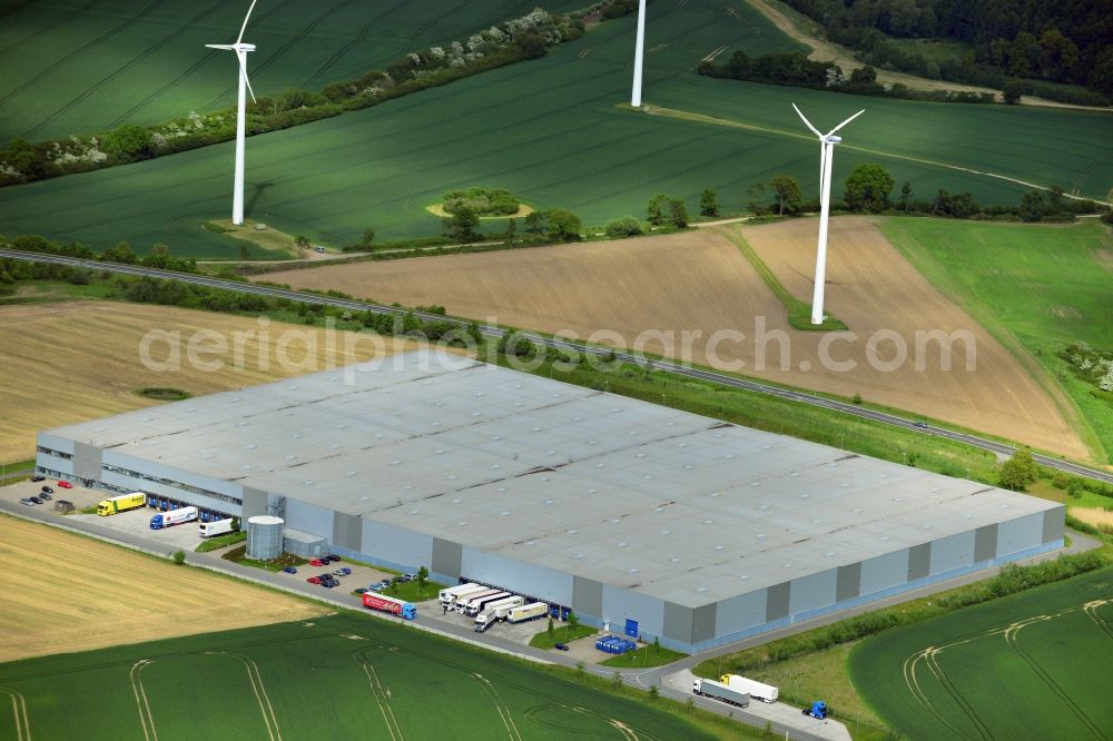 Aerial image Schönberg - Freight forwarding building a logistics and transport company LK Logistik GmbH in Schoenberg in the state Mecklenburg - Western Pomerania