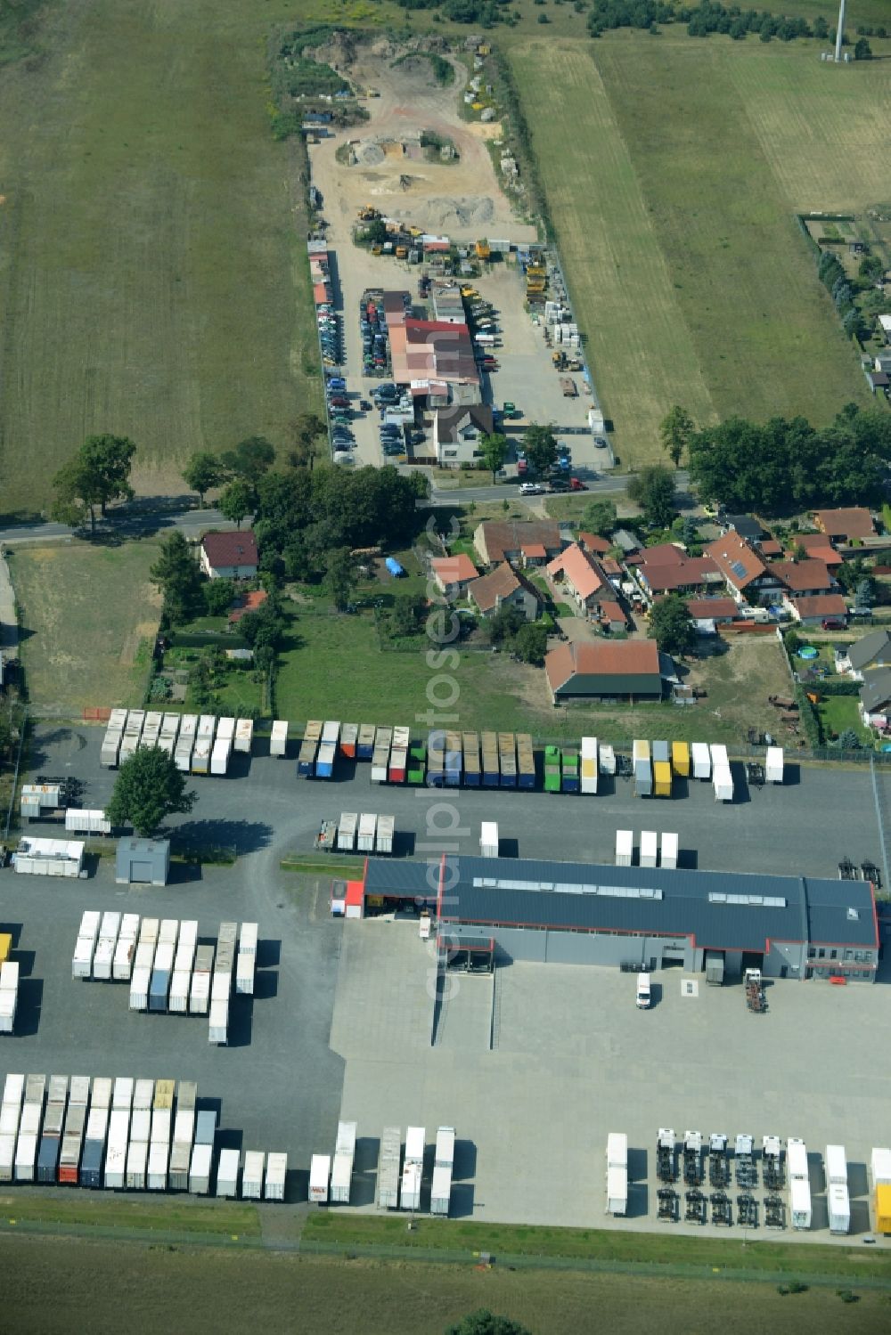 Aerial image Heidesee - Freight forwarding building a logistics and transport company MLS Mobil Logistik Service in Heidesee in the state Brandenburg