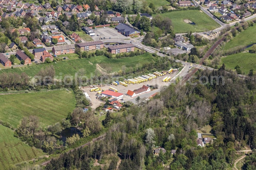 Aerial photograph Husum - Forwarding building in Husum in the state Schleswig-Holstein