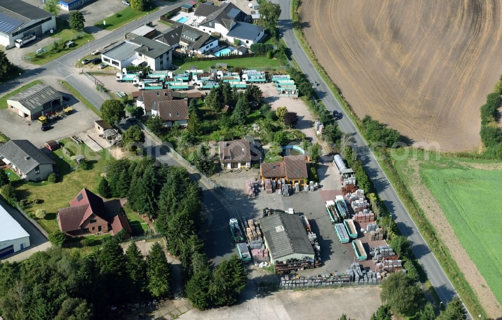 Breitenfelde from the bird's eye view: Spedition grounds of the logistics and transport company Liselotte Hammer in Breitenfelde in the state Schleswig-Holstein