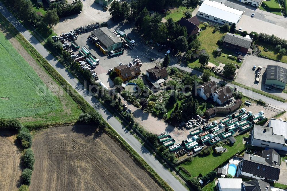 Breitenfelde from above - Spedition grounds of the logistics and transport company Liselotte Hammer in Breitenfelde in the state Schleswig-Holstein