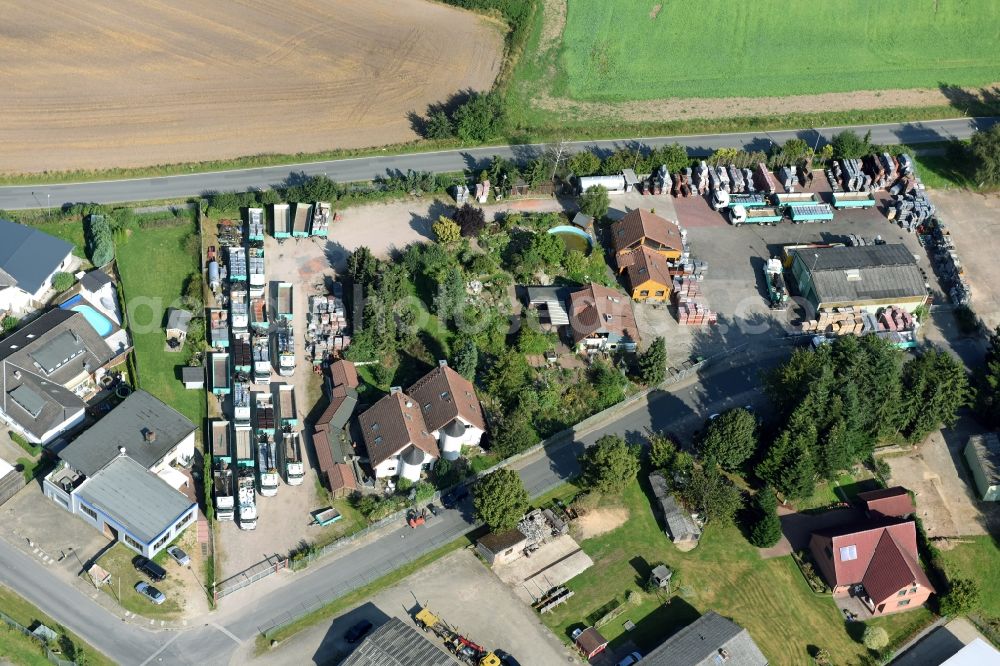 Aerial image Breitenfelde - Spedition grounds of the logistics and transport company Liselotte Hammer in Breitenfelde in the state Schleswig-Holstein