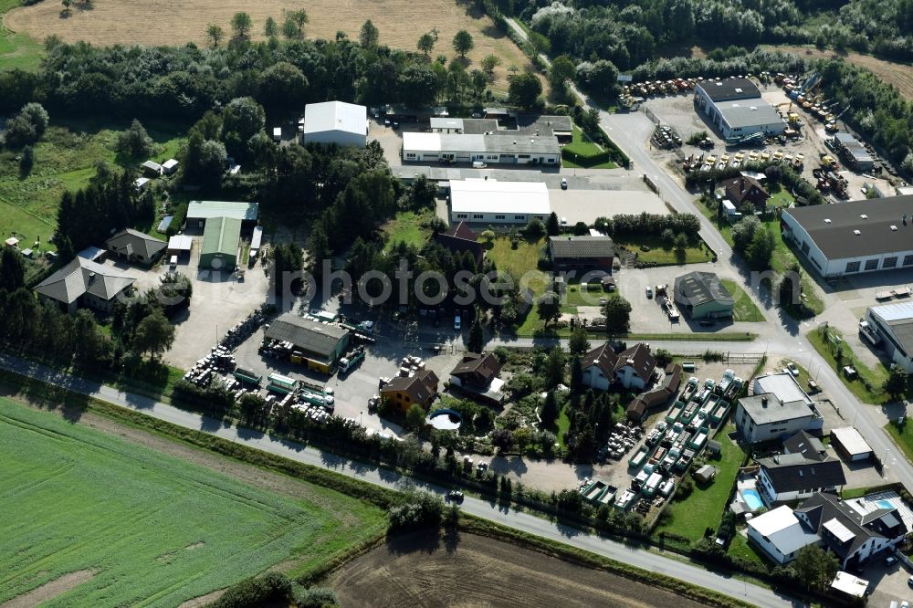 Aerial photograph Breitenfelde - Spedition grounds of the logistics and transport company Liselotte Hammer in Breitenfelde in the state Schleswig-Holstein