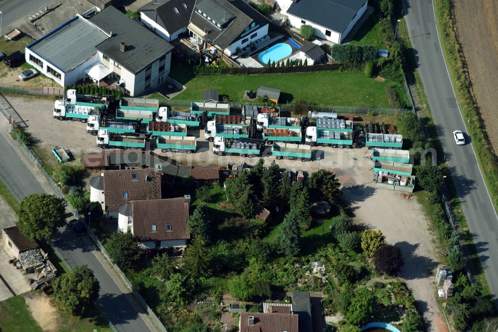 Breitenfelde from the bird's eye view: Spedition grounds of the logistics and transport company Liselotte Hammer in Breitenfelde in the state Schleswig-Holstein