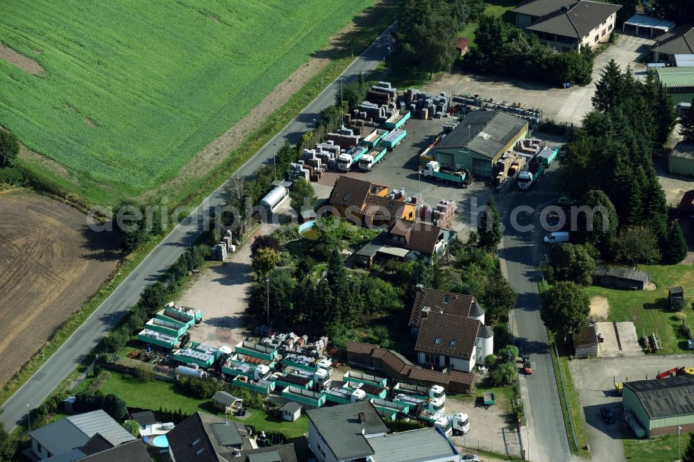 Aerial image Breitenfelde - Spedition grounds of the logistics and transport company Liselotte Hammer in Breitenfelde in the state Schleswig-Holstein