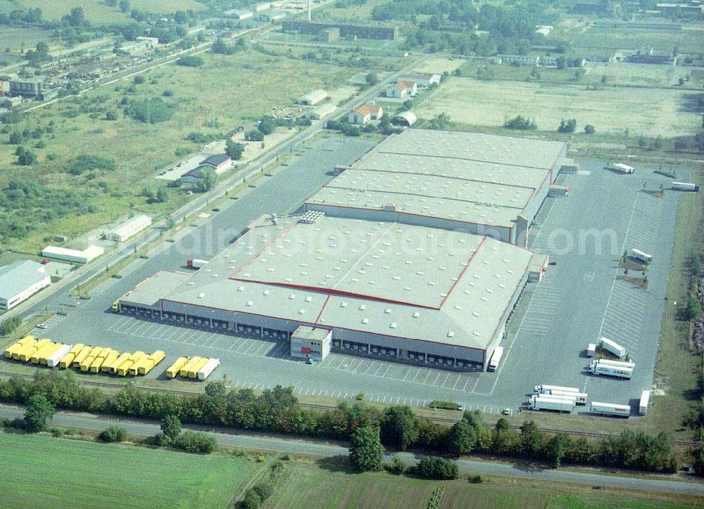 Lübbenau / Brandenburg from the bird's eye view: Speditionslogistikzentrum Lidl & Schwarz in Lübbenau in Brandenburg.