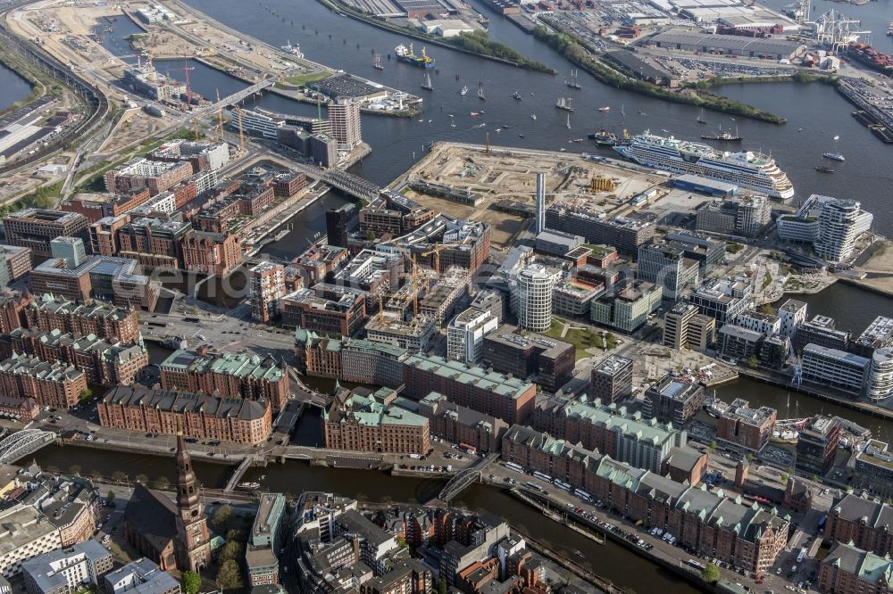 Aerial image Hamburg - Speicherstadt in Hamburg