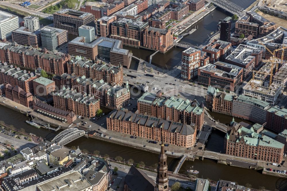 Aerial photograph Hamburg - Speicherstadt in Hamburg