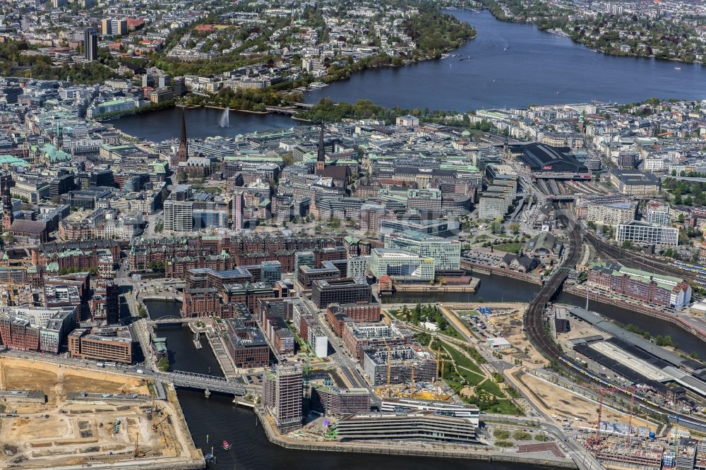 Hamburg from the bird's eye view: Speicherstadt in Hamburg