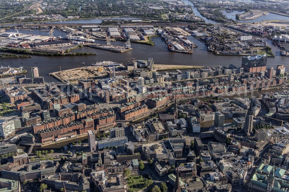 Hamburg from above - Speicherstadt in Hamburg