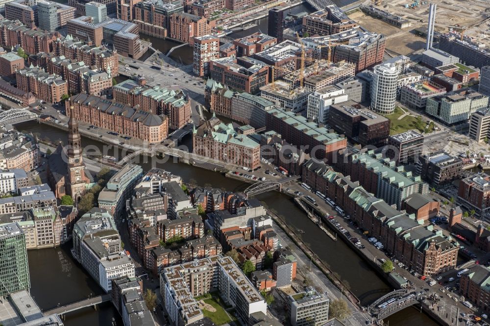 Hamburg from the bird's eye view: Speicherstadt in Hamburg