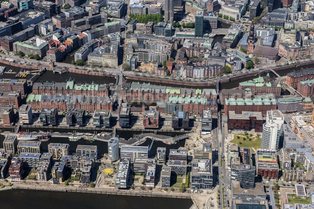 Aerial image Hamburg - Speicherstadt in Hamburg