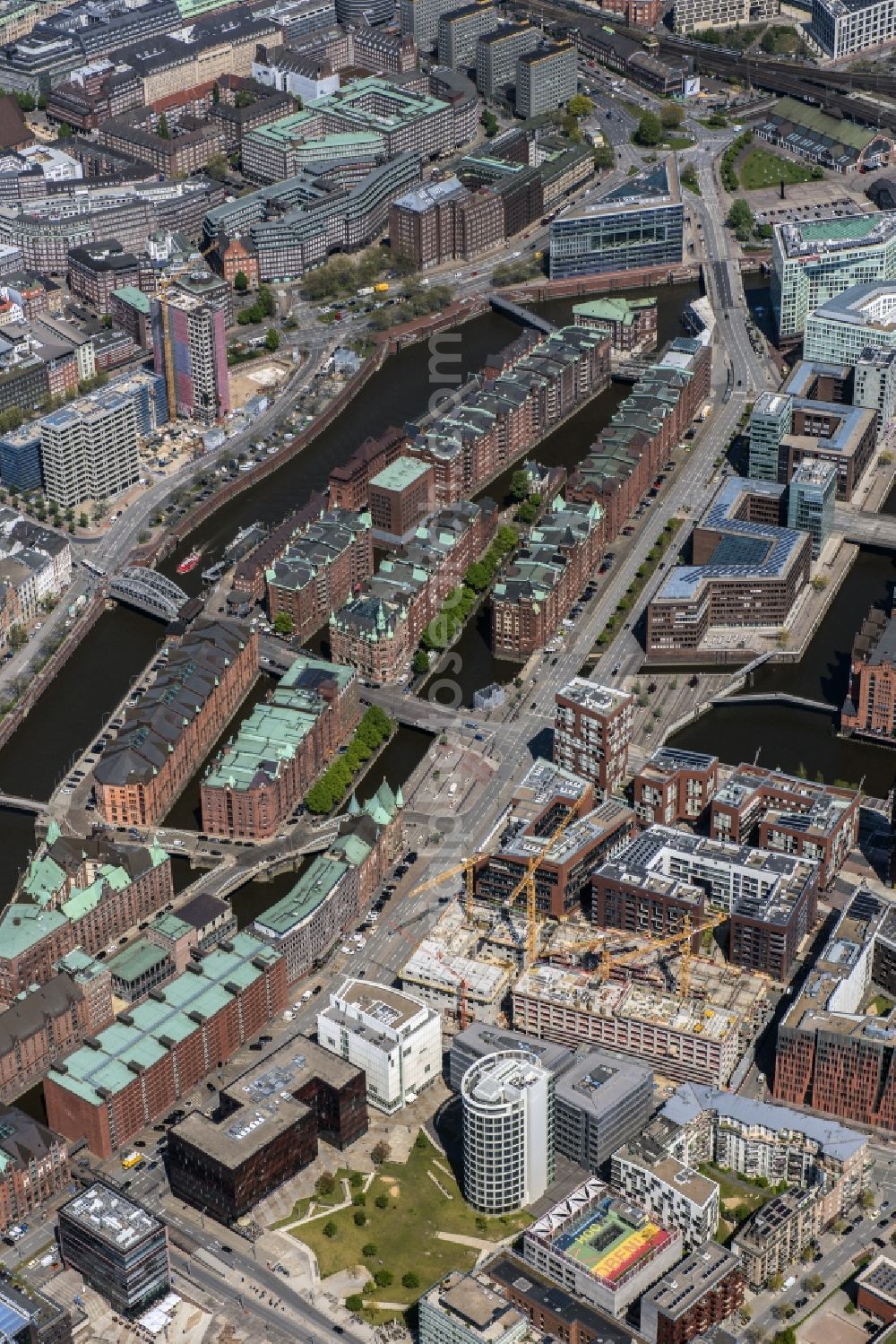 Aerial photograph Hamburg - Speicherstadt in Hamburg