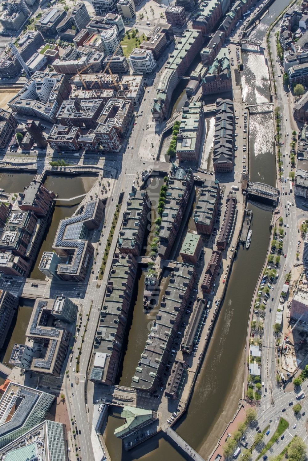 Hamburg from above - Speicherstadt in Hamburg