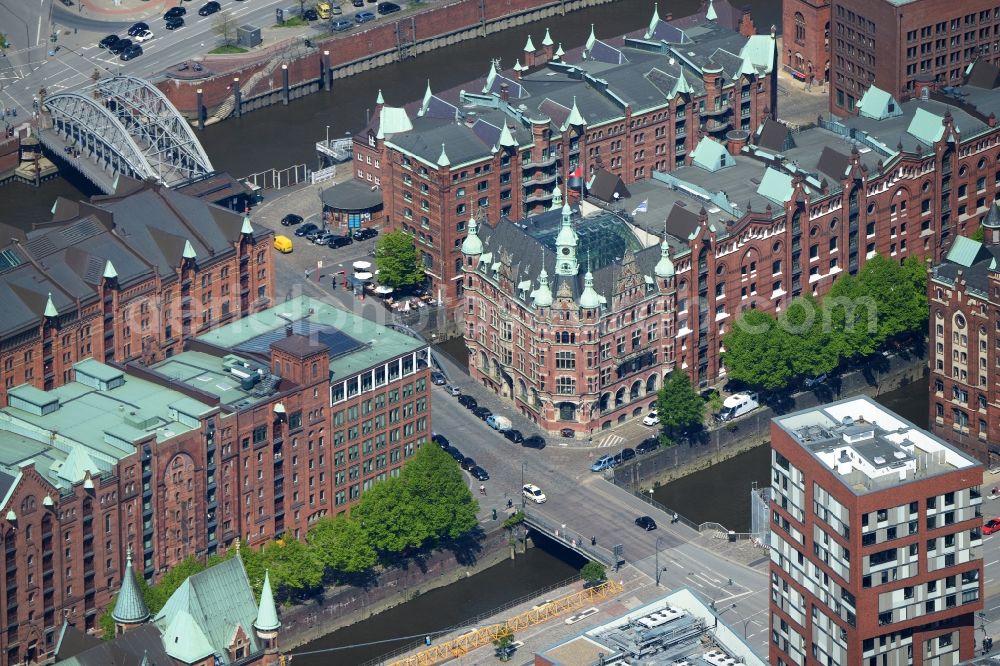 Aerial image Hamburg - Speicherstadt in Hamburg