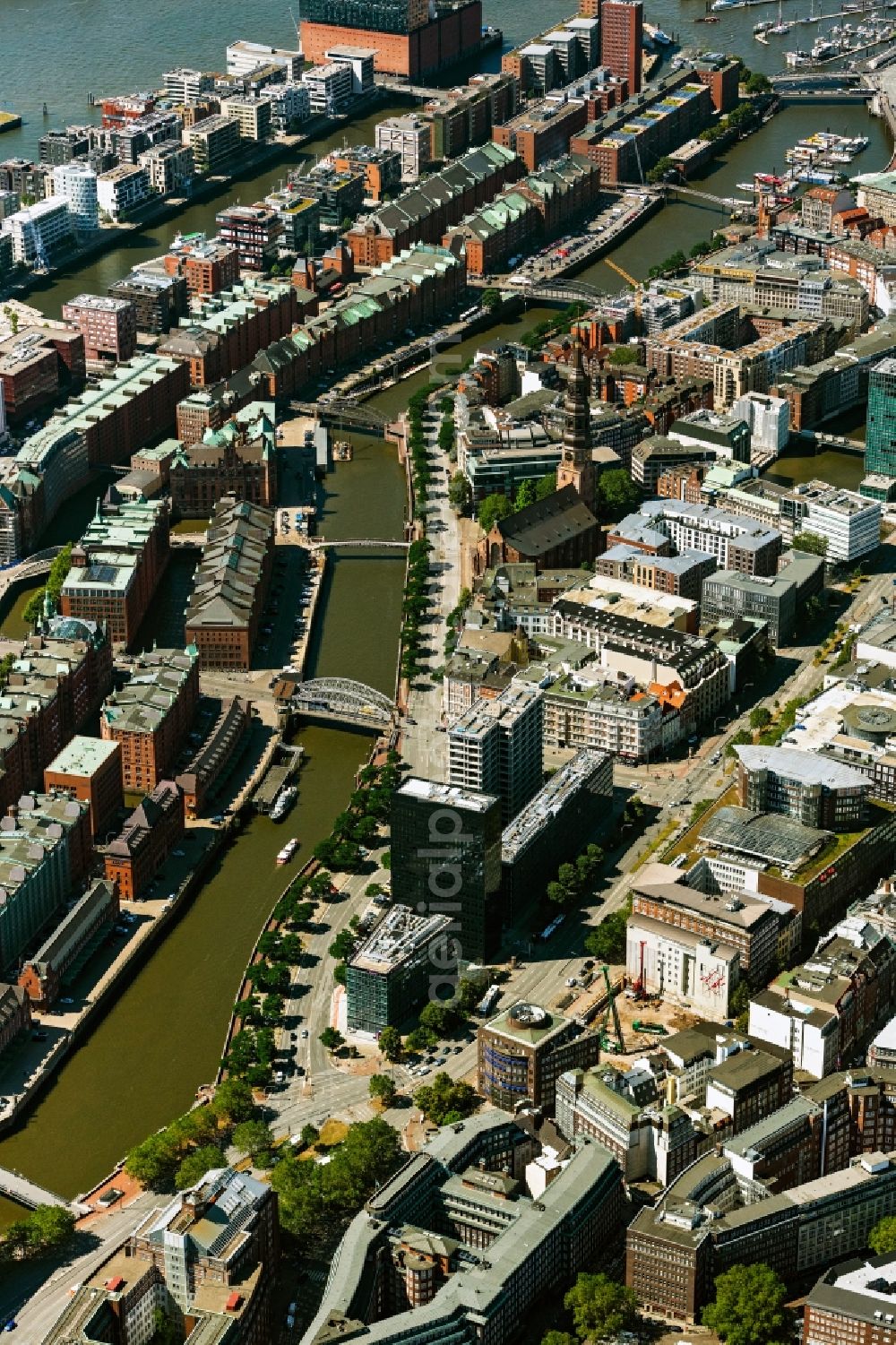 Aerial image Hamburg - Speicherstadt in Hamburg