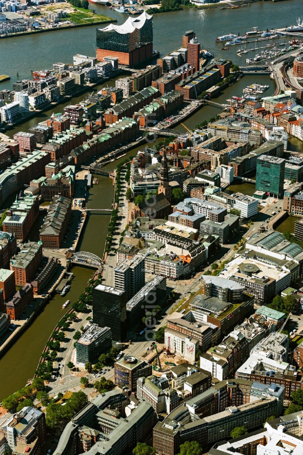 Aerial photograph Hamburg - Speicherstadt in Hamburg