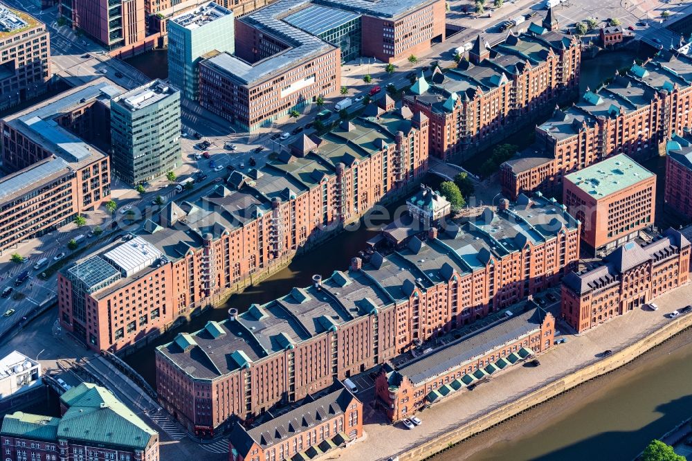 Aerial image Hamburg - Speicherstadt in Hamburg