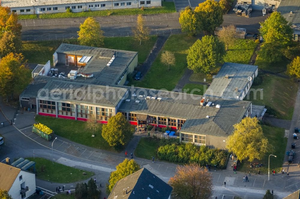 Aerial photograph Burbach - Dining room of the refugee hostel of the company European Homecare in the former Siegerland-Kaserne in Burbach in North Rhine-Westphalia