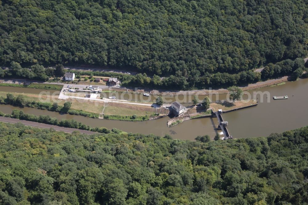 Dörnberg from above - Lockage Kalkofen in Doernberg in the state Rhineland-Palatinate, Germany